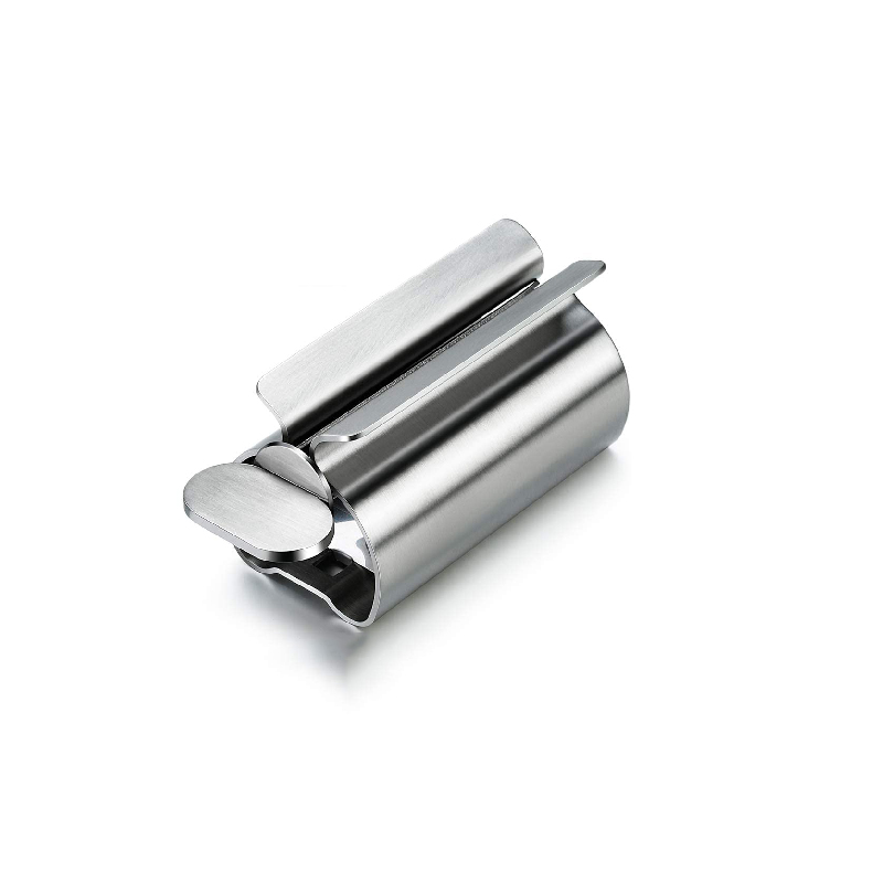 WIKHOSTAR Stainless Steel Toothpaste Squeezer Toothpaste Dispenser Rolling Tube Squeezer Storage Rack Bathroom Accessories Set: 01