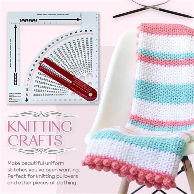 Tricot jauge convertisseur tricot compteur tissage règle densité règle pour les travaux de tricot artisanat chandail tricot outils bricolage Accessori