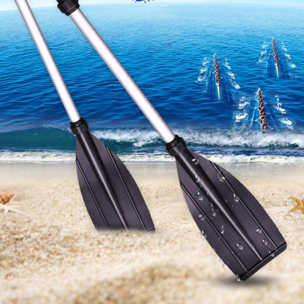 Pack 2 Marine Boat Kayak Paddle Oars Aluminum Alloy Detachable Single End