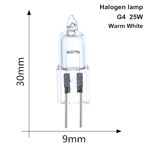 G4 Halogen Bulb DC12V 25W Halogen Lamp Bombillas Replace LED lamp Lampada Ampoule Transparent light Chandeliers Spotlight Bulb: Default Title