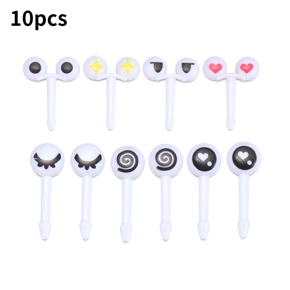 10/30Pcs Bento Gemüse Geschirr Nette Mini Kleinkind Kinder Obst Gabeln Zahnstocher Kinder Essen Picks Cartoon Tier Bauernhof: 9