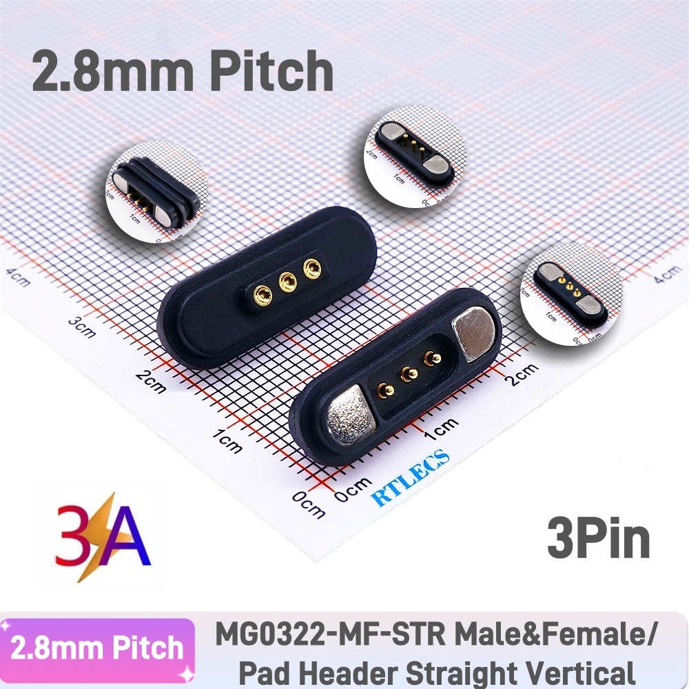 1 par 3A conector Pin Pogo magnético 2 3 4 5 6 7 8 9 11 posiciones paso 2,2 MM tira de contacto Pogopin macho hembra con resorte: Gris oscuro