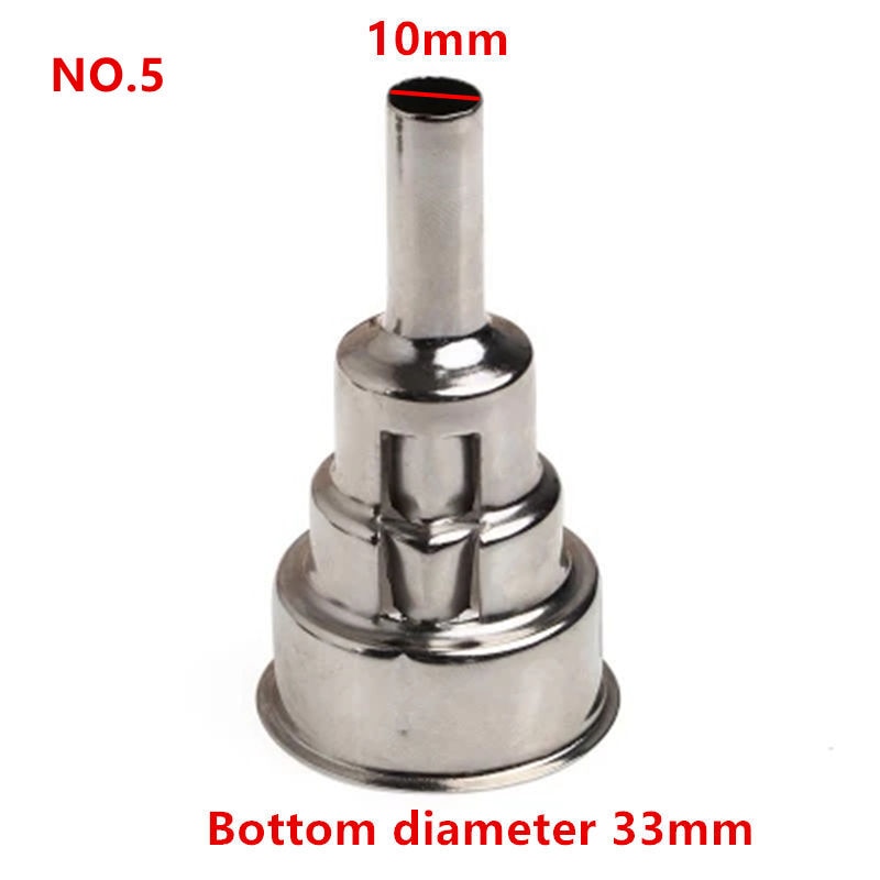 6 soorten Ijzer Circulaire Nozzle diameter 25mm 10mm voor diameter 33mm 1600W 1800W 2000W heteluchtpistolen
