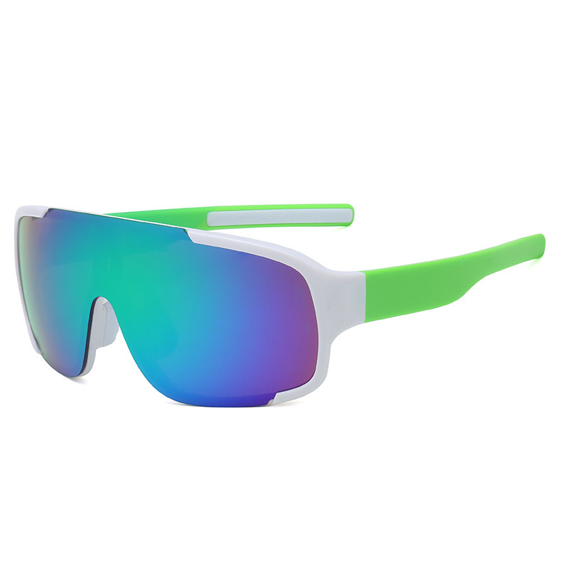 Nuevas gafas de sol de ciclismo estilo Y2K, gafas a prueba de viento para hombres y mujeres, lentes reflectantes Retro, gafas deportivas para montar en carretera: Oro