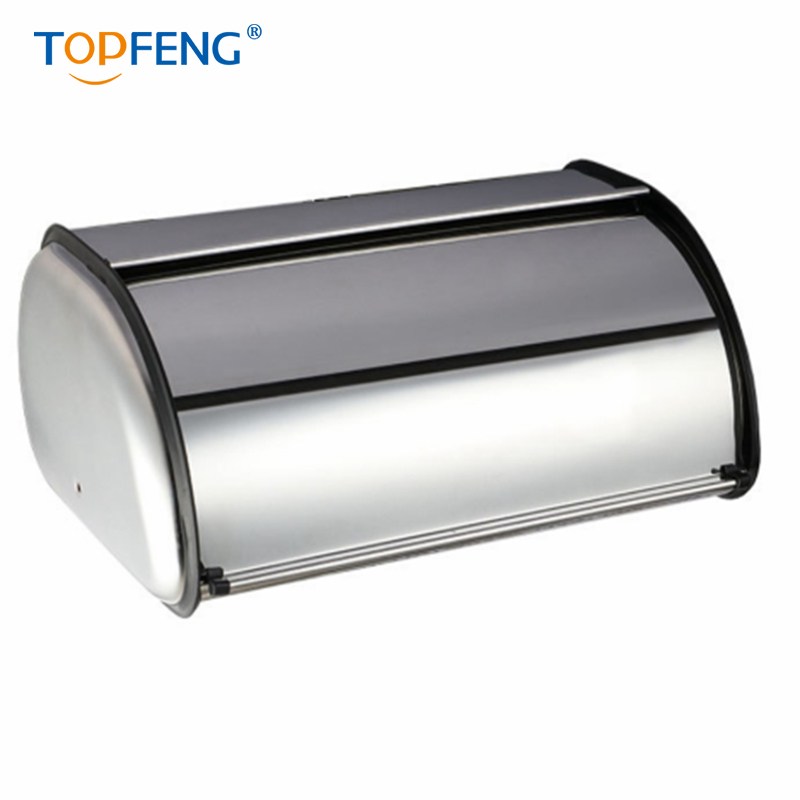1Pc Large Stainless Steel Bread Box Storage Bin Keeper Food Kitchen Container Bread Holder