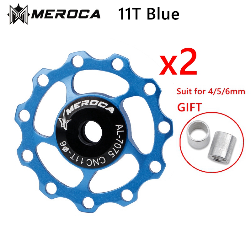MEROCA 2 stücke MTB Rennrad Schaltwerk Rolle einstellen Fahrrad Jockey führen Rad Unterstützung 8-11 Geschwindigkeit 11T 13T für Shimano Sram: Lila