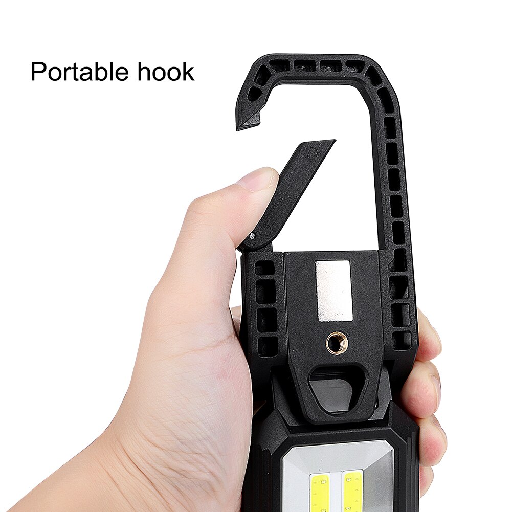 USB Rechargeable Flashlight COB LED White Red Working Light Foldable Torch Magnetic Flashlamp Emergency Light For Night Fishing