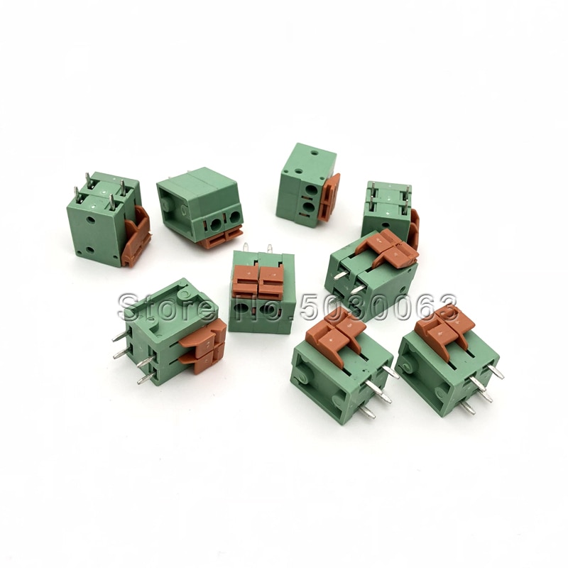 Borne de connexion pcb à double rangée Kf142v-5.08mm, type à ressort 5.08, sans vis, 10 pièces/lot