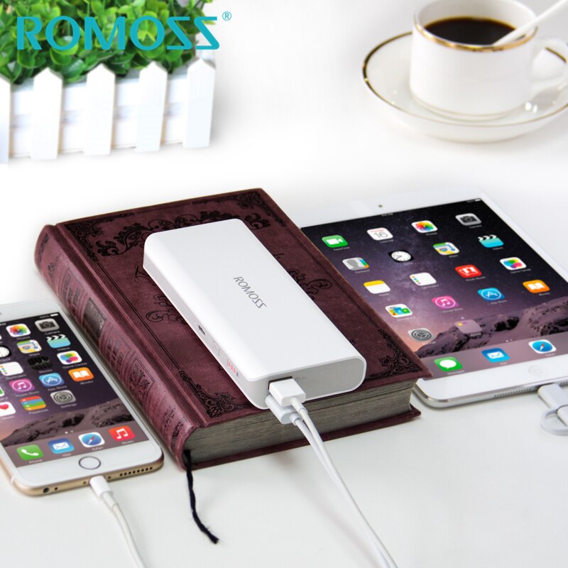 ROMOSS Sense 4 Power Bank 10000mAh Powerbank External Battery Pack Portable Backup Charge Power Dual USB 1A 2.1A Output