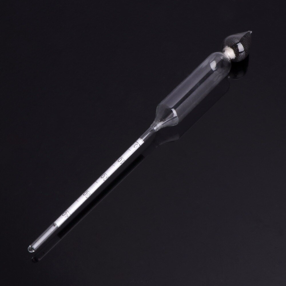 3 Pcs 0-100% Hydrometer Alcoholmeter Tester Set Alcohol Concentration Meter + Thermometer