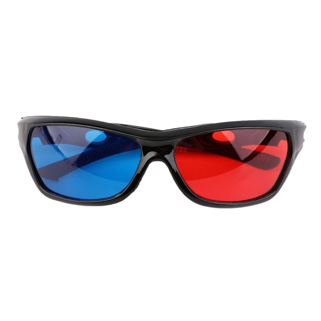 Zwart Frame Rood Blauw 3D Bril Voor Dimensional Anaglyph Movie Game Rood-Blauw