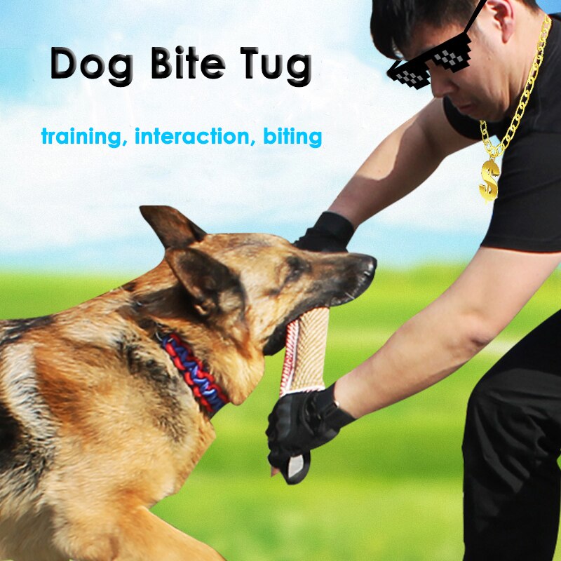 Dog Training Bite Tug Pillow Sleeve with 2 Rope Handles for Training Malinois German Shepherd Rottweiler Durable Pet Chewing Toy