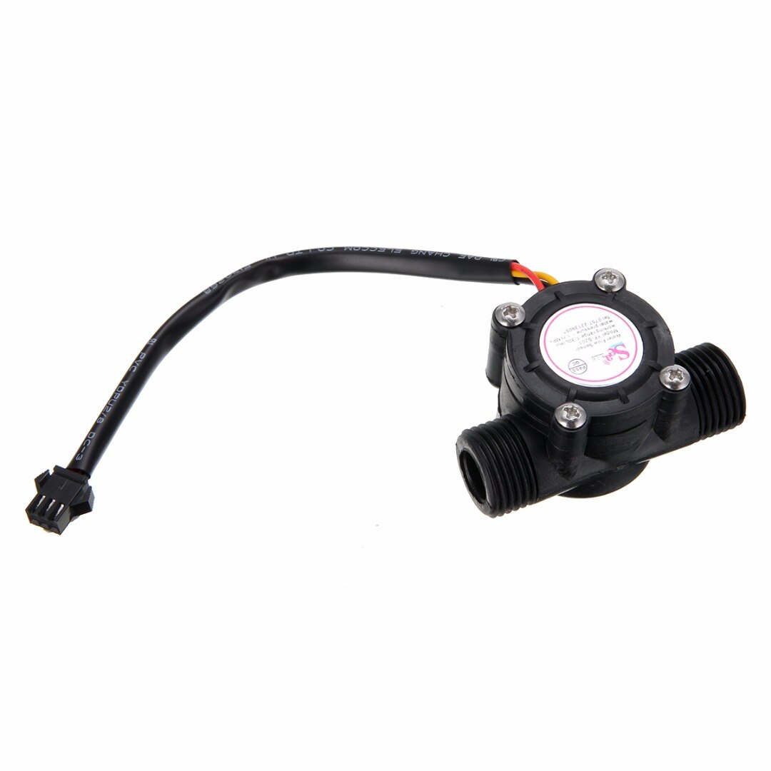 Débitmètre de capteur de débit d'eau 2.0MPa 1/2 ''testeur de contrôle de débit d'eau de capteur de débit d'eau 1-30L/min pour l'essai de débit d'eau