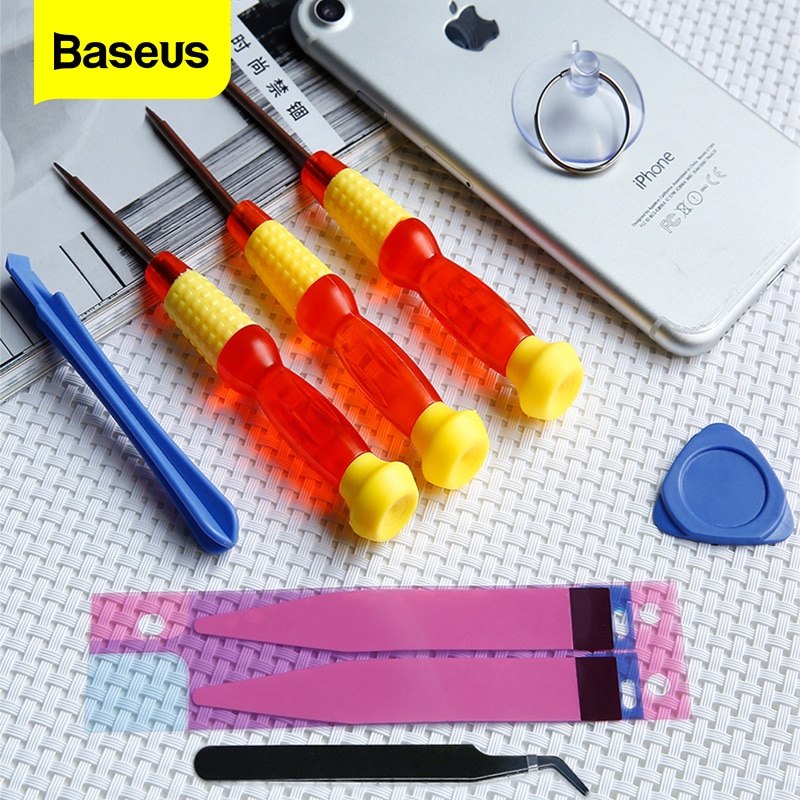 Baseus 8 In 1 Batterij Reparatie Gereedschap Kit Voor Iphone 8 7 6 5 Mobiele Telefoon Batterij Vervanging Reparatie Tool set Voor Iphone 8 7 6 Plus
