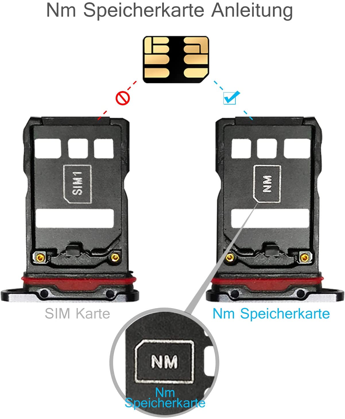 Tarjeta Micro SD de memoria Nano Original, 64GB, 128GB, 256GB, 90Mb/s, NM Ncard para teléfono móvil HUAWEI Y9a Mate 60 50 P60 P40 Pro Lite