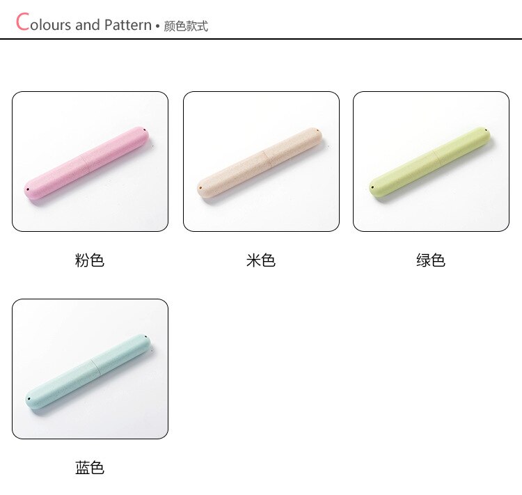 home portable toothbrush box travel toothbrush box cutlery box pencil box toothbrush toothpaste storage box: random color