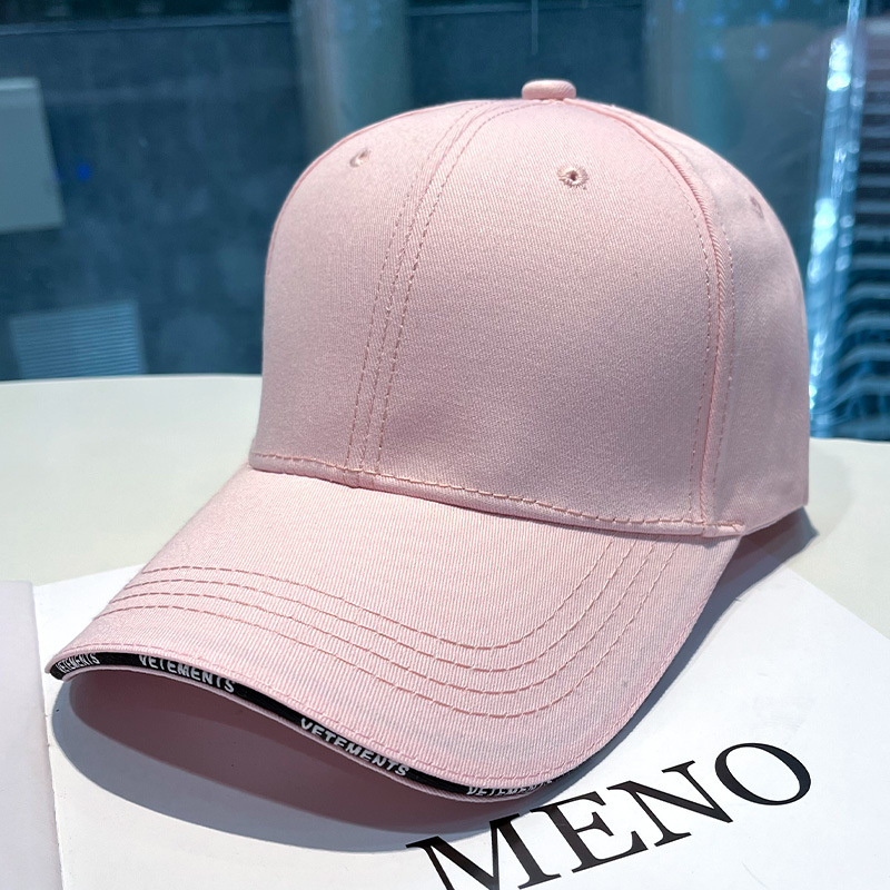 2022 baseballkappen für damen und #39 , hutkrempe aus stoff, schwarz bestickt, sonnenschutzkappe für frühling und #39 , outdoor-sportarten: Rosa