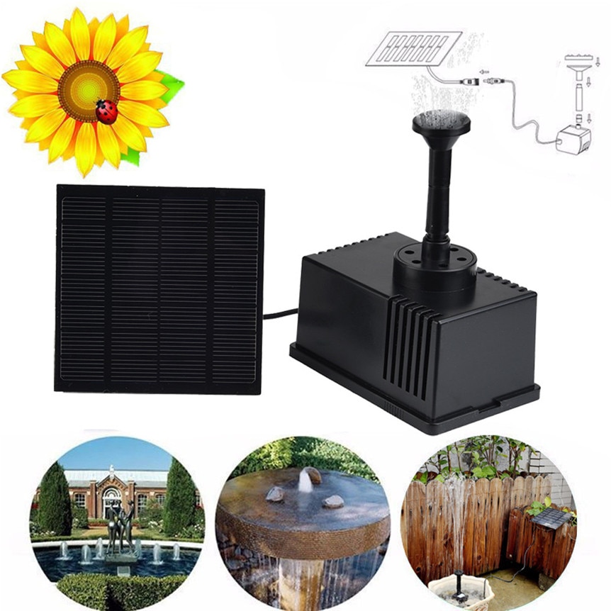 Solar Waterpomp Kit Zwembad Dompelpompen Fontein Tuin Planten Watering Power Fontein Vijver Tuin Outdoor 0605 #
