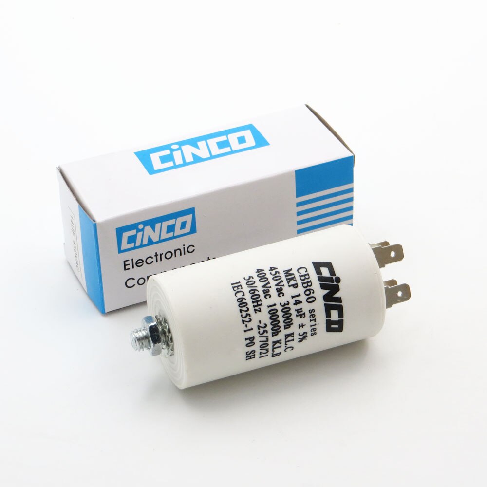 14UF 400V 450V CBB60 Motor Run Condensatoren 4pins SH DB Polypropyleen Film Ac 450VAC Waterpomp elektrische motor 14mfd 14mf