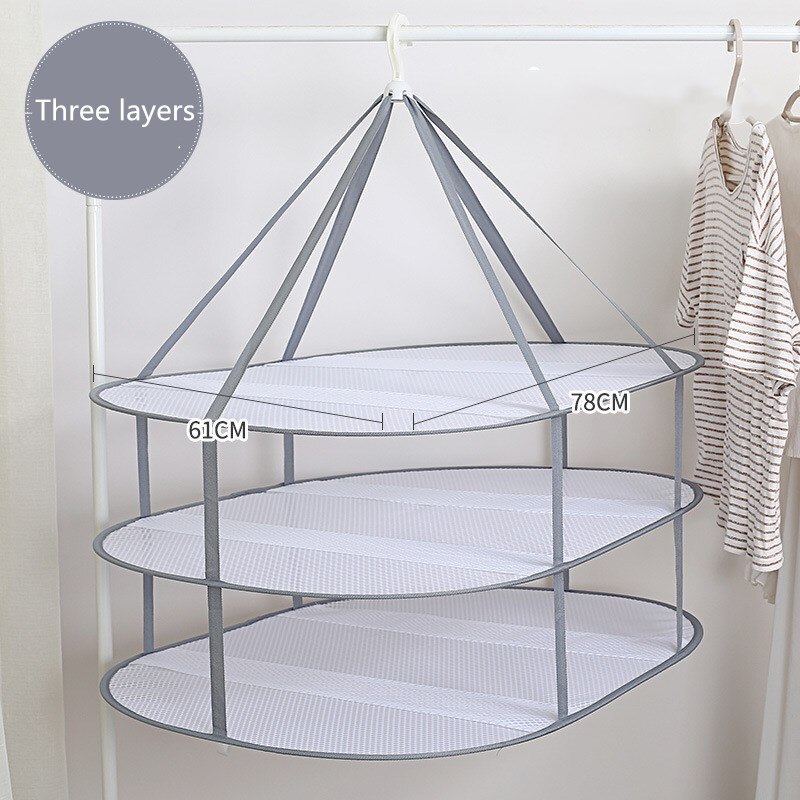 Foldbart tøj tørrenet kurv vindtætte sokker undertøj sweater tørrenet hængende tøj tørrekurv organizer 1pc