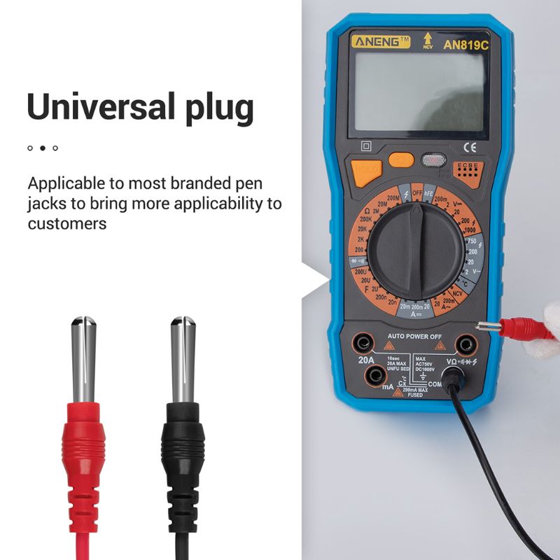 16 Stks/set Universele Digitale Multimeter Meetsnoeren Probe 90Cm Naald Tip Probe Pin Draad Pen Kabel Test Lijn Assortiment kit