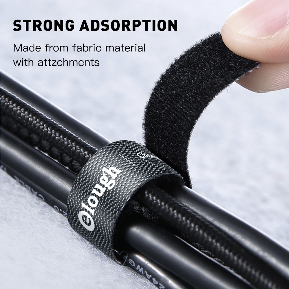 Elough 5m kabel organiserare wire winder clip hörlurar mushållare sladdskydd för iphone samsung xiaomi huawei usb-laddare