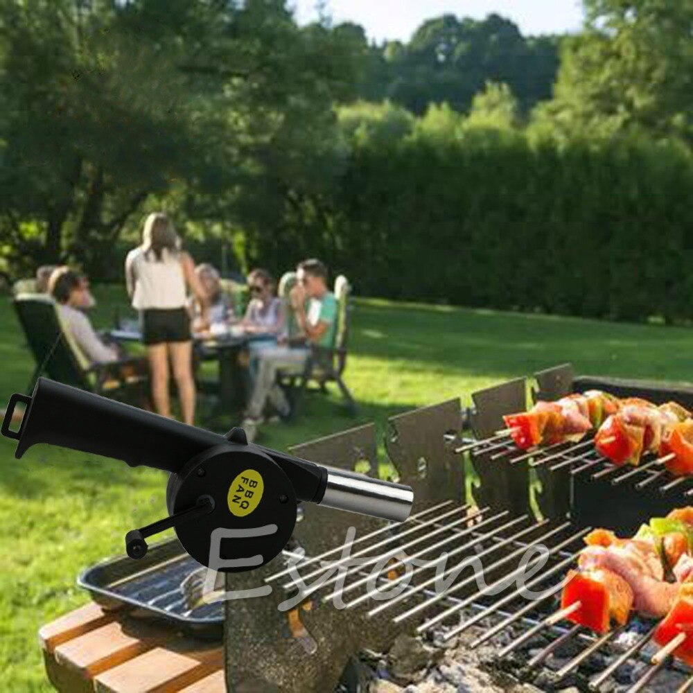 1pc BBQ Ventilator Ventilator Aangezwengeld Outdoor Picknick Camping BBQ Blower Barbecue Fire goede