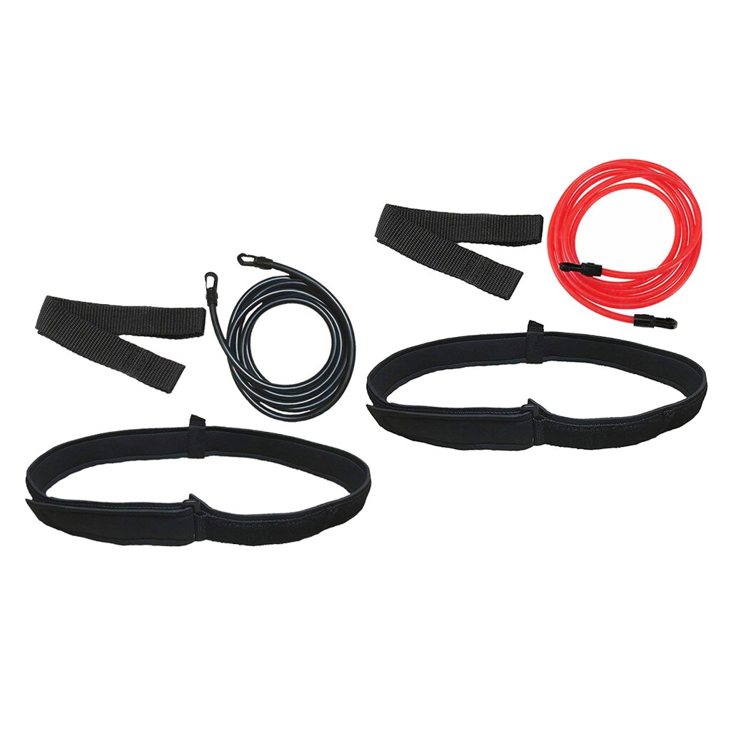 2 Pack 3.0M Swim Training Belt Set Stationary Pool Training Supplies Harness