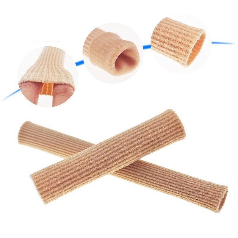 15cm tyg gel tub bandage finger & tår underhålla kudde liktornar hallux valgu blåsor förhårdnader smärtlindring innersulor