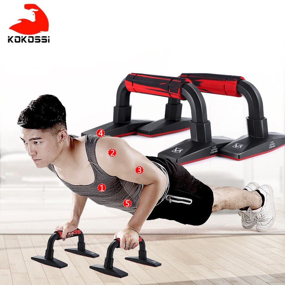 Kokossi 1 par fitness gummi push-up stande stænger til træningscenter bodybuilding muskel øvelser mave bryst push ups håndgreb tog