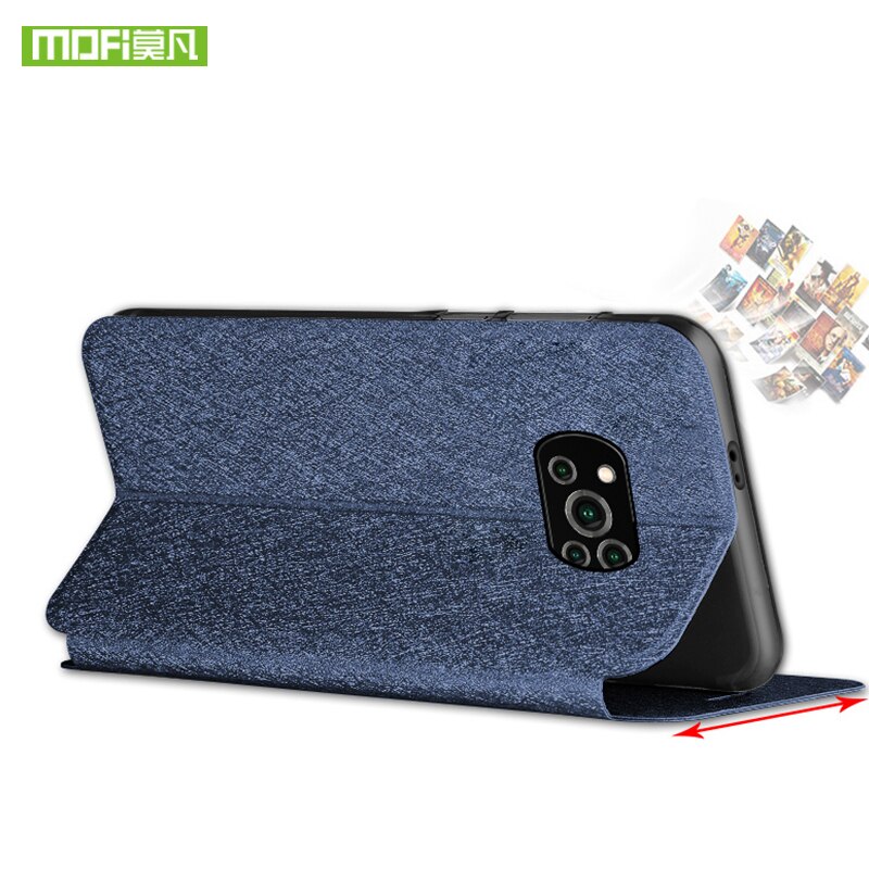 Original mofi til xiaomi poco  x3 nfc cover cover flip læder til xiaomi poco  x3 nfc 360 shockproof capas