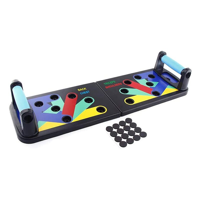 9 En 1 Push Up Board ajustable plegable músculo ejercicio Push-up Stands Body Building gimnasio hogar completo equipo de Fitness: without bag