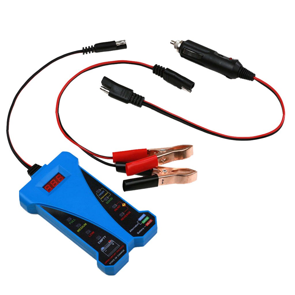 12V Charging System Analyzer Battery Load Tester with LED Indication for ATV