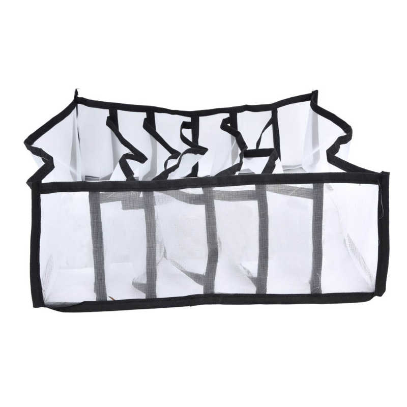 Drawer Organizer Multi Purpose Underwear Storage Box for Panties for Bras for Socks: 6 cells