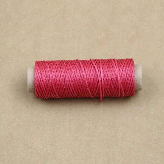 1mm Leather Sewing Flat Waxed Thread Wax String Hand Stitching Craft 50M 150D: Rose