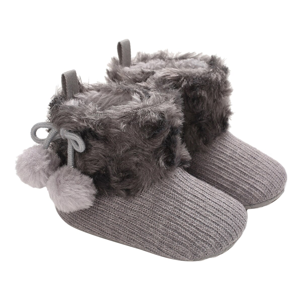 0-18M Kleinkind freundlicher Baby Mädchen Jungen Schnee Stiefel Winter Weiche Faux Pelz Rippe betroffen Warme Booties Anti-Unterhose Kleinkind Prewalkers