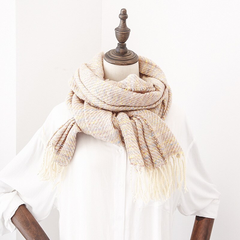 nueva bufanda con borla para mujer, bufandas brillantes suaves de Cachemira, bufandas elegantes para otoño e invierno, bufandas para mujer, Fular de envoltura sólida