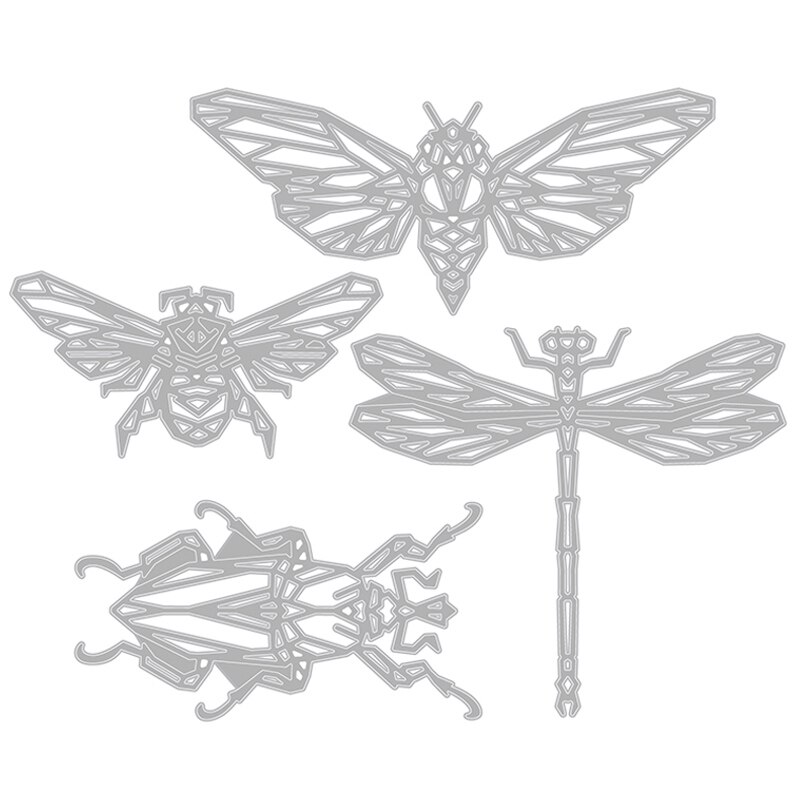 insecte métal matrices de découpe libellule pochoirs et Scrapbooking pour Animal feuille découpé artisanat fournitures ensembles pas de timbre: Default Title