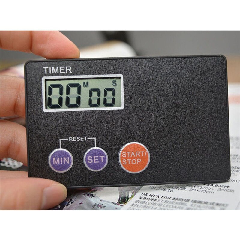 Draagbare Magnetische Digitale Koken Timer Grote Lcd Timer Terug Countdown Keuken Gadgets Koken Tool: Black