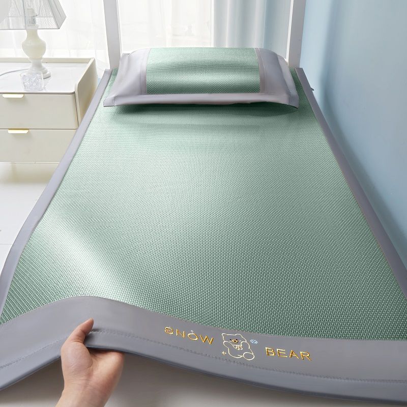 WOSTAR 1800D Zomer Koeling Matras Student Baby Cool Slaapmat Kit Koud Laken Enkel Dubbel Bed Bescherming Pad 90/150/180cm: Volledige / YELLOW