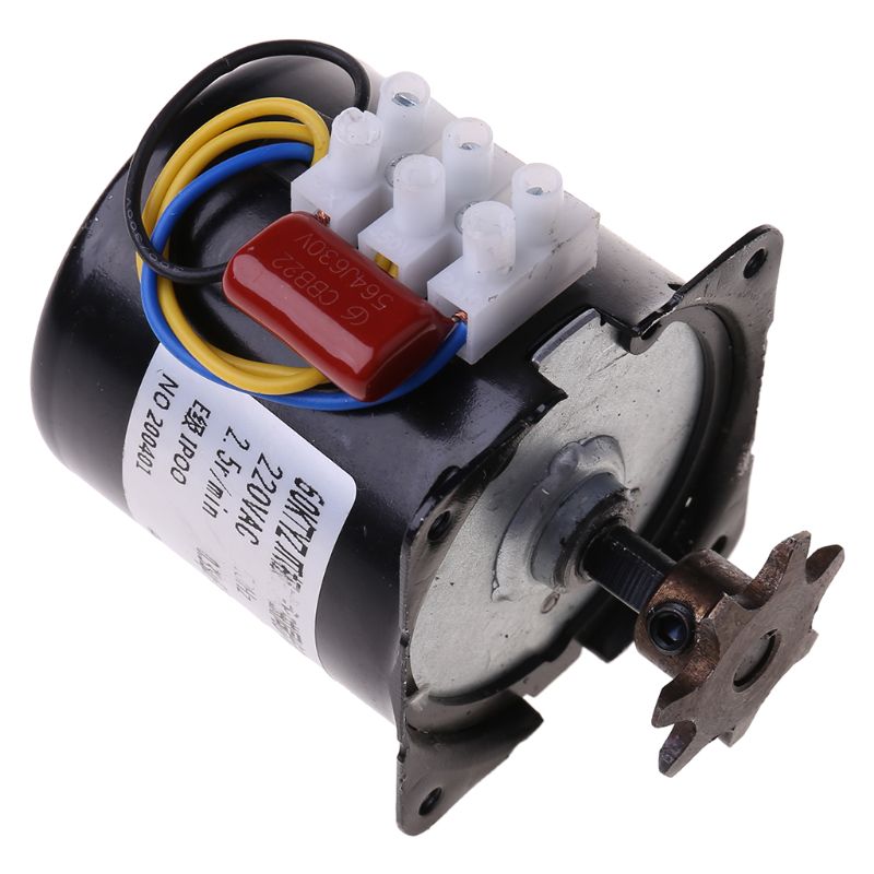 220V AC volteador de huevos Motor incubadora Reversible componentes de engranajes 2.5r/min
