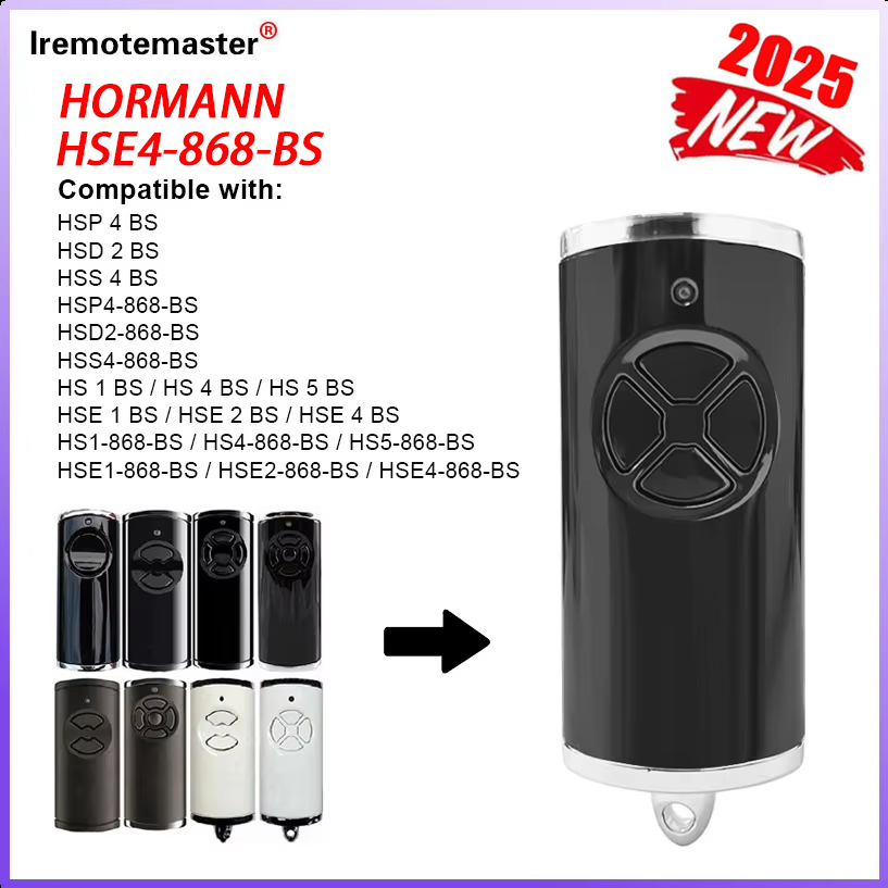 para HORMANN 868 BS BiSecur Compatible con HSE4 HS1 HS4 HS5 HSP4 HSD2 HSE2 HSE5 HSE1 transmisor de mando a distancia para puerta de garaje