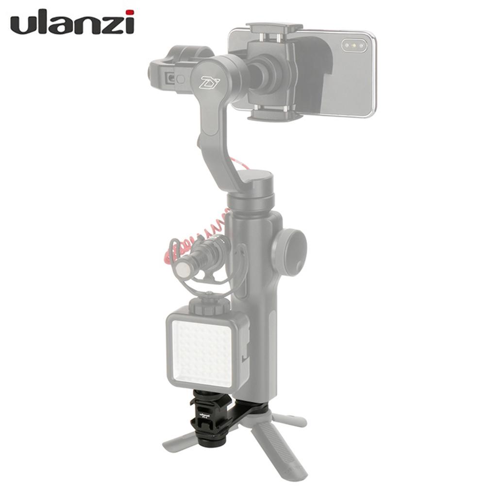 Ulanzi PT-3 Zhiyun lisse 4 Feiyu Vimble 2 DIJ OSMO Mobile 2 Triple chaussures supports support support Microphone plaque adaptateur