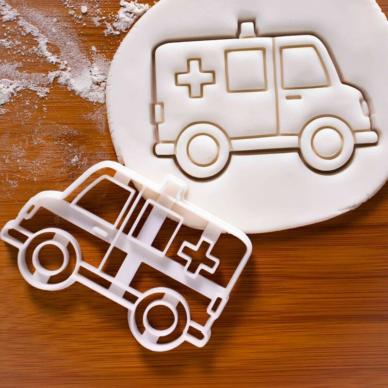 Molde de ingeniería de dibujos animados para galletas, cortador de galletas, glaseado de Fondant, de Tractor, de mantequilla y camión de bomberos