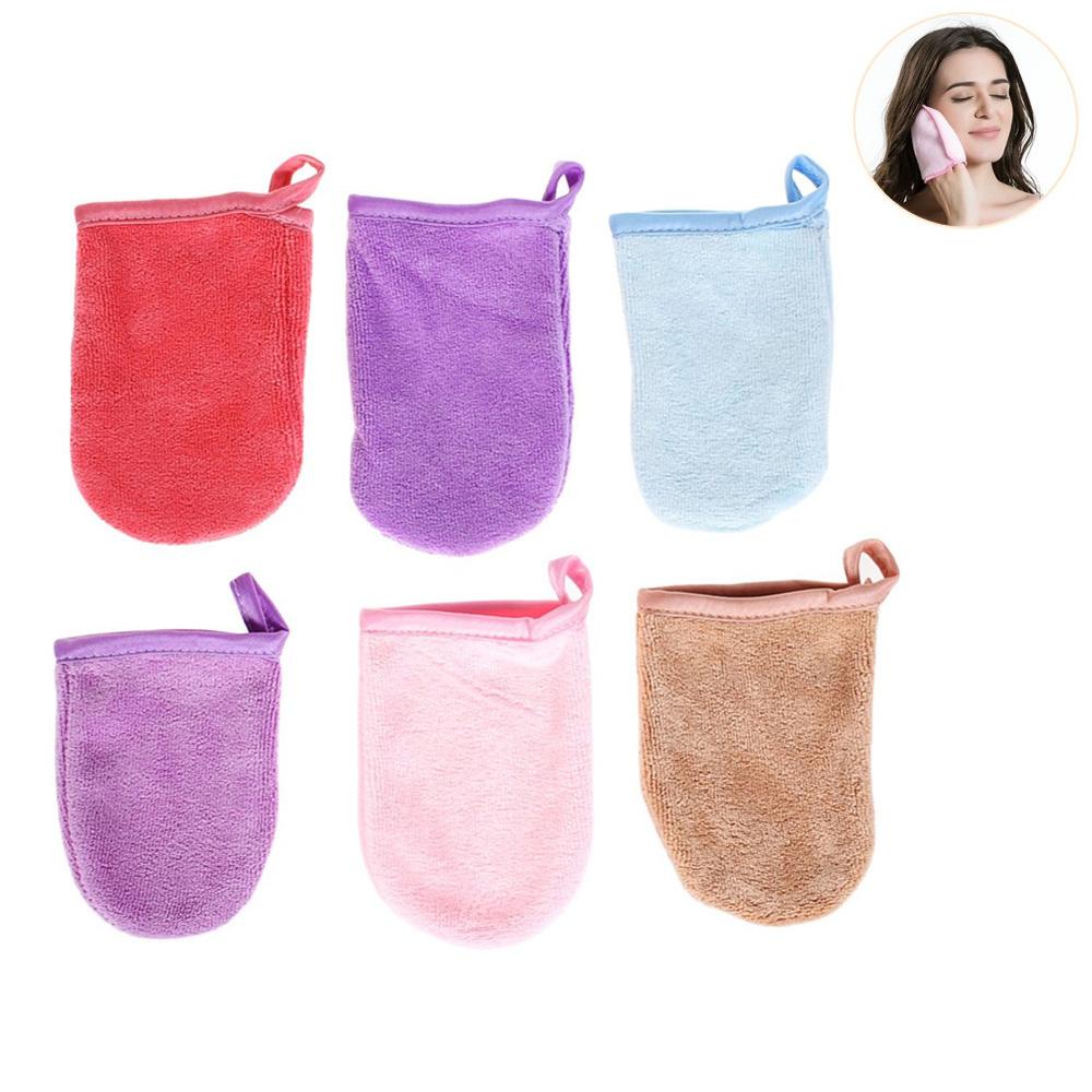 Gant démaquillant en microfibre, gant démaquillant, doux et réutilisable pour nettoyer le visage, outils de soins du visage, offre spéciale 6 couleurs, directe