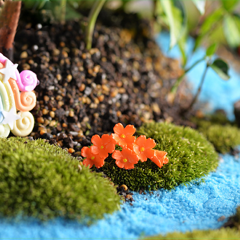 10 st miniatyr blomma mossa bonsai pyssel hantverk fe trädgård landskap dekor