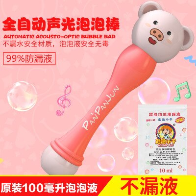 Automatic Bubble Machine - Light & Music - Electric Bubble Blower Stick - Kids Toy: A003
