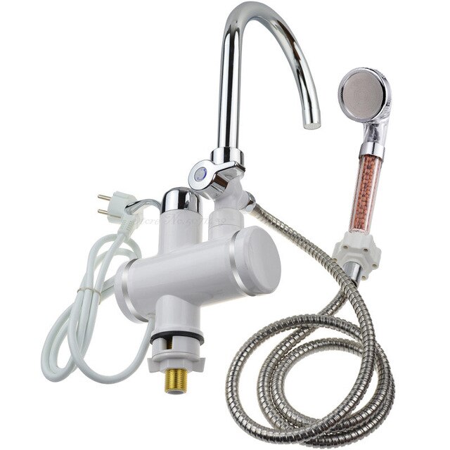 Electric Kitchen Water Heater Tap Instant Water Faucet Heater Cold Heating Faucet Tankless Instantaneous Water Heater: 3