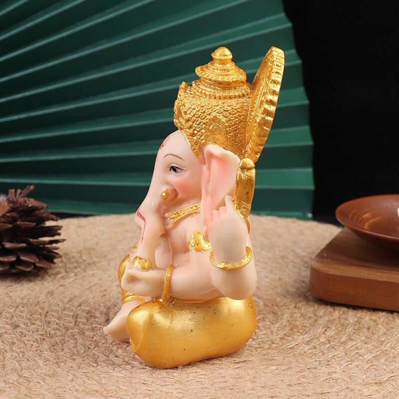 Guldherre ganesha buddha statue elefant gud skulpturer ganesh figurer