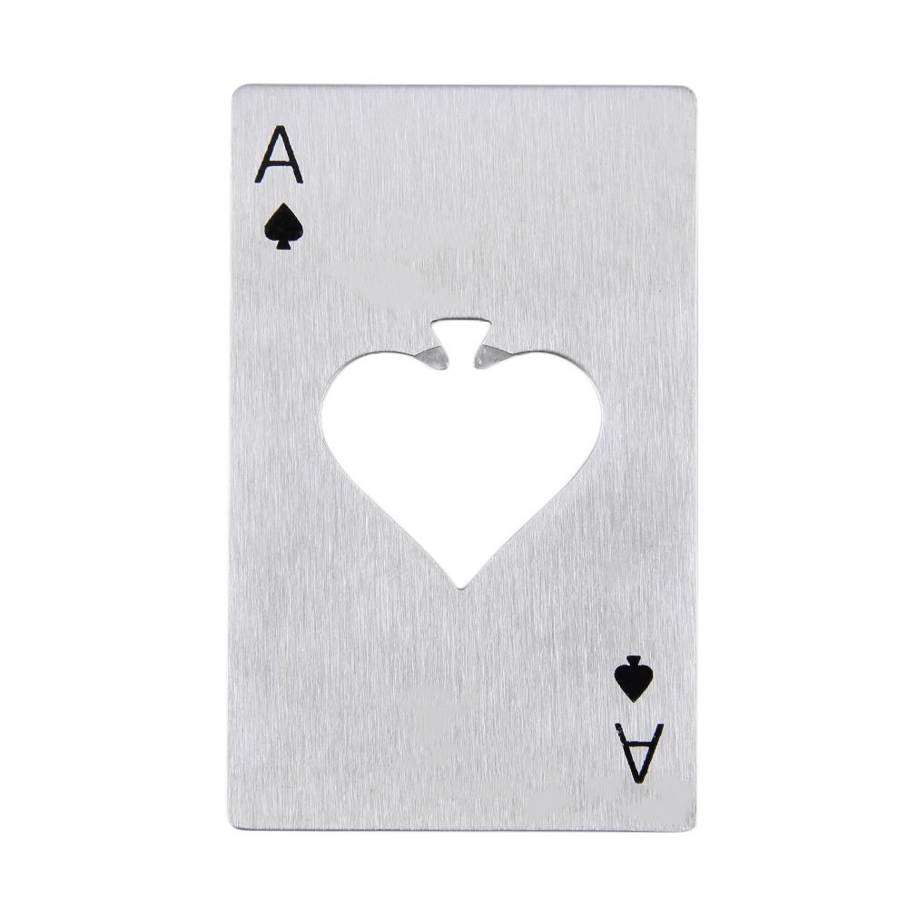 Stylish Poker Playing Card Ace of Spades Bar Tool Soda Beer Bottle Cap Opener For Kitchen Outdoor Camping